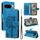 Tree & Cat Embossed Pattern Flip Leather Phone Case, For Google Pixel 10 Pro XL 5G Global, For Google Pixel 10 5G / 10 Pro 5G Global