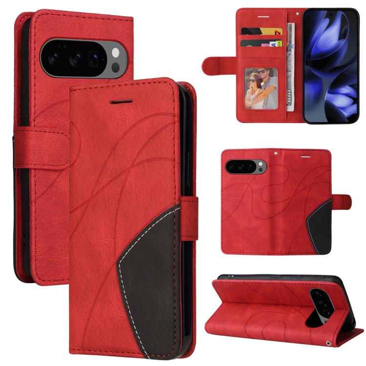 Dual-color Splicing Flip Leather Phone Case, For Google Pixel 10 Pro XL 5G Global, For Google Pixel 10 5G / 10 Pro 5G Global