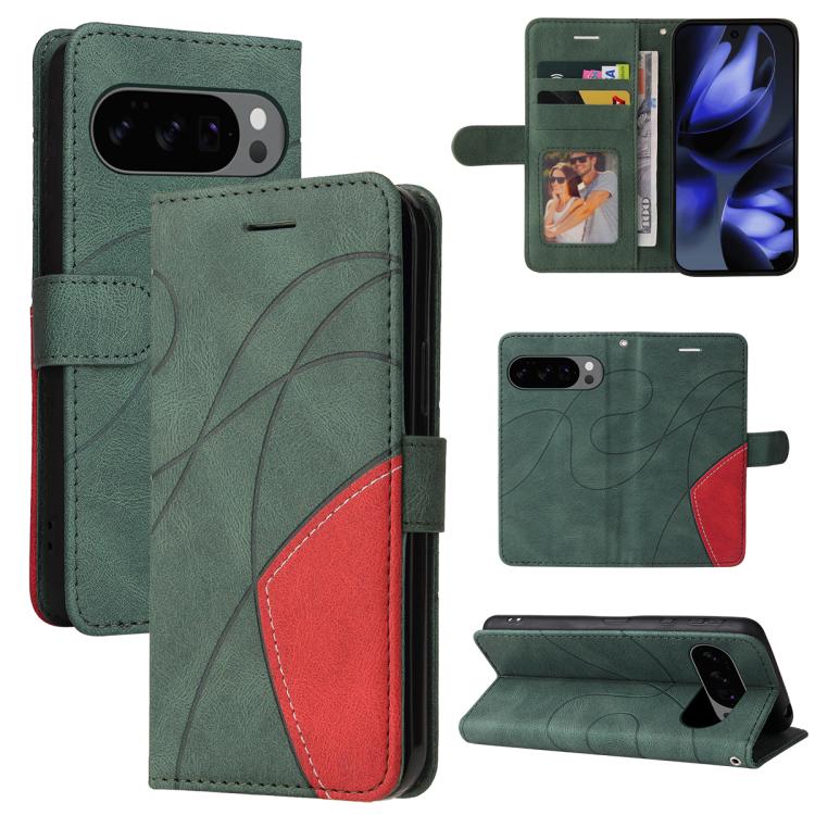 Dual-color Splicing Flip Leather Phone Case, For Google Pixel 10 Pro XL 5G Global, For Google Pixel 10 5G / 10 Pro 5G Global