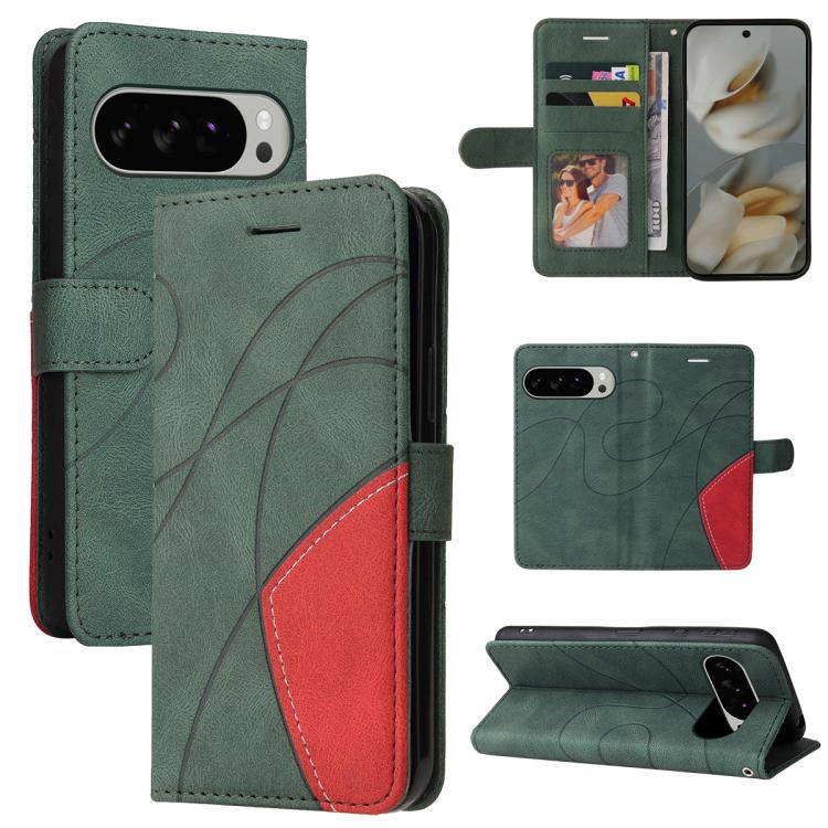 Dual-color Splicing Flip Leather Phone Case, For Google Pixel 10 Pro XL 5G Global, For Google Pixel 10 5G / 10 Pro 5G Global
