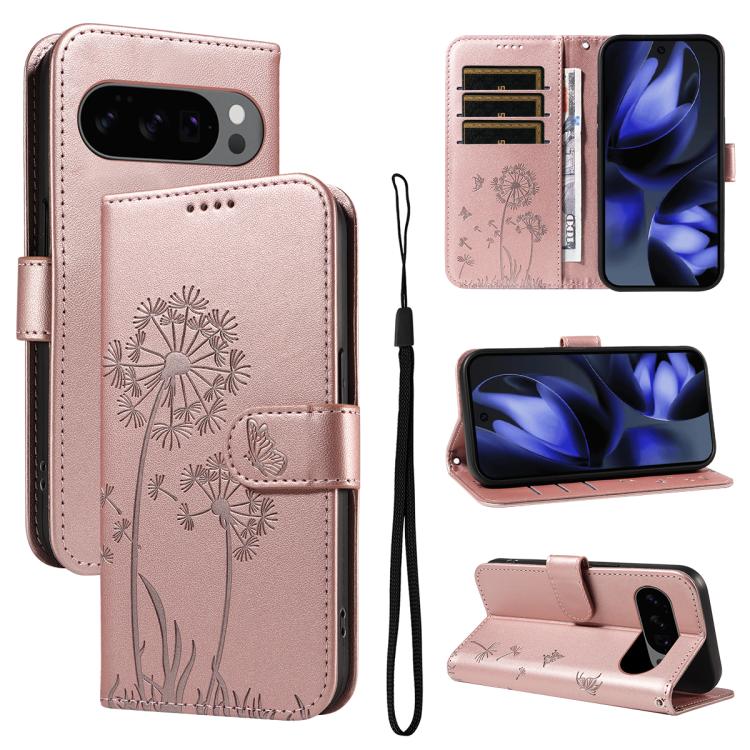 Dandelion Embossed Pattern Flip Leather Phone Case, For Google Pixel 10 Pro XL 5G Global, For Google Pixel 10 5G / 10 Pro 5G Global