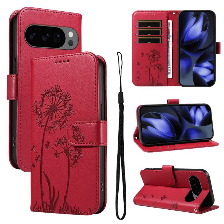 Dandelion Embossed Pattern Flip Leather Phone Case, For Google Pixel 10 Pro XL 5G Global, For Google Pixel 10 5G / 10 Pro 5G Global