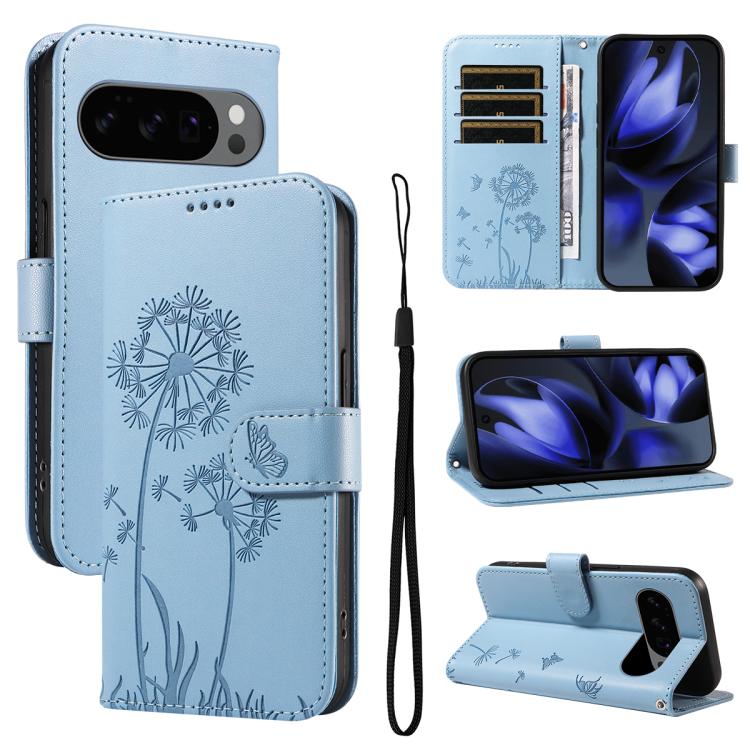 Dandelion Embossed Pattern Flip Leather Phone Case, For Google Pixel 10 Pro XL 5G Global, For Google Pixel 10 5G / 10 Pro 5G Global
