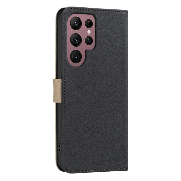 Splicing Color Hollow Flower Pattern RFID Leather Phone Case