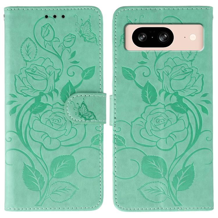 Rose Butterfly Embossed Leather Phone Case