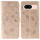 Rose Butterfly Embossed Leather Phone Case
