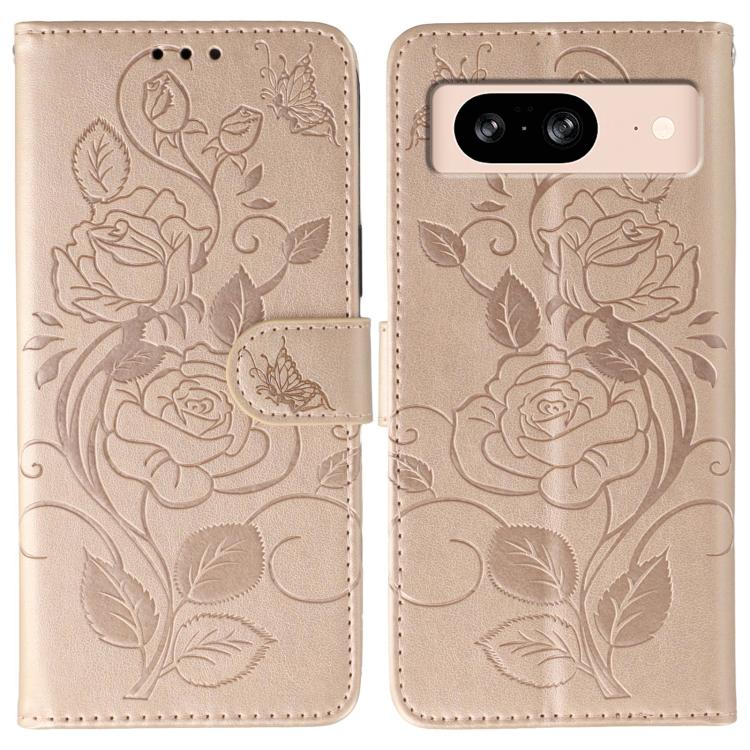 Rose Butterfly Embossed Leather Phone Case