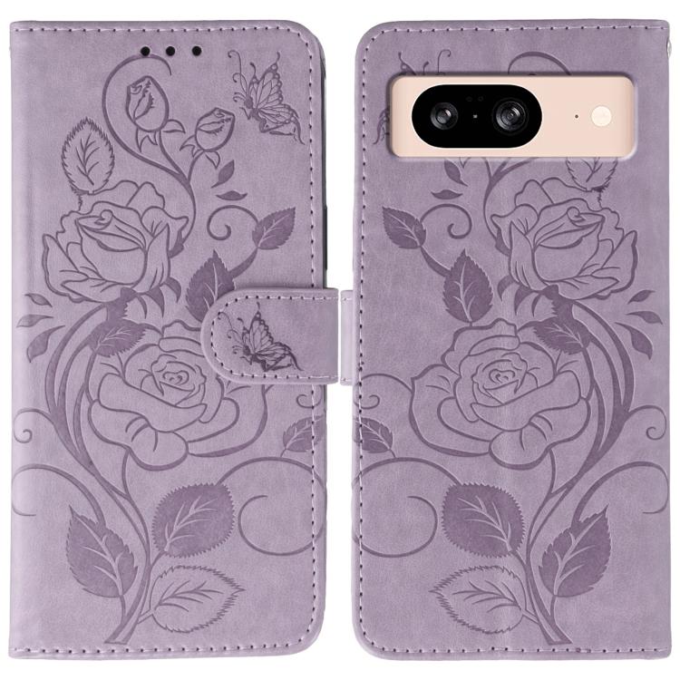 Rose Butterfly Embossed Leather Phone Case