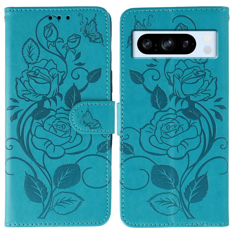 Rose Butterfly Embossed Leather Phone Case