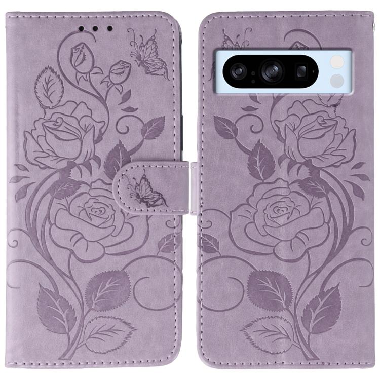 Rose Butterfly Embossed Leather Phone Case