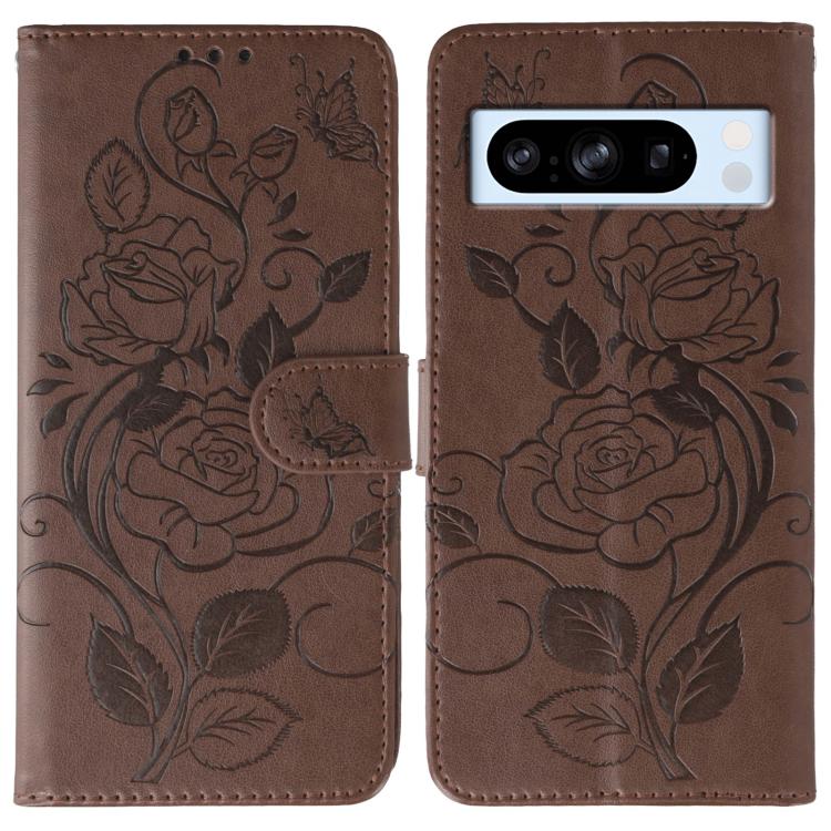 Rose Butterfly Embossed Leather Phone Case