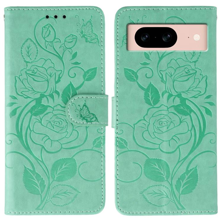 Rose Butterfly Embossed Leather Phone Case