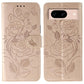 Rose Butterfly Embossed Leather Phone Case