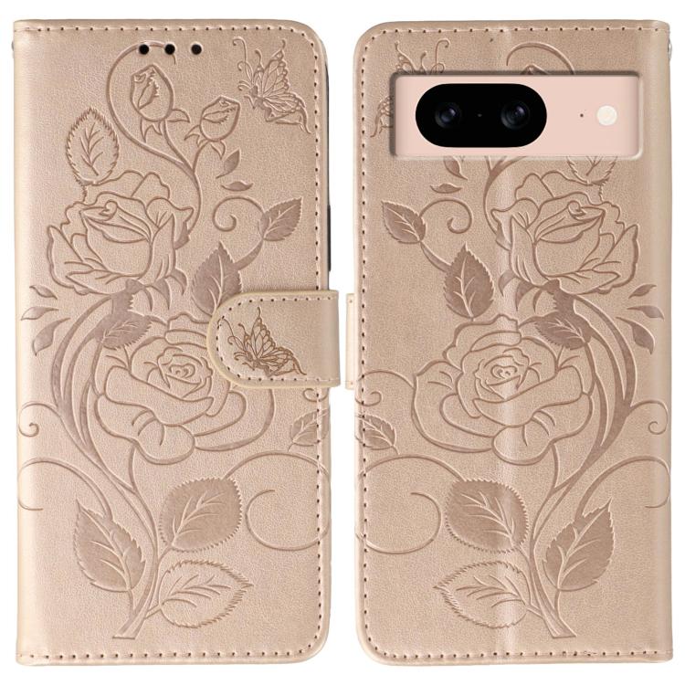 Rose Butterfly Embossed Leather Phone Case