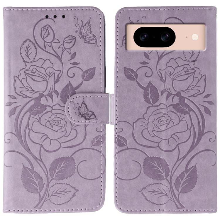 Rose Butterfly Embossed Leather Phone Case