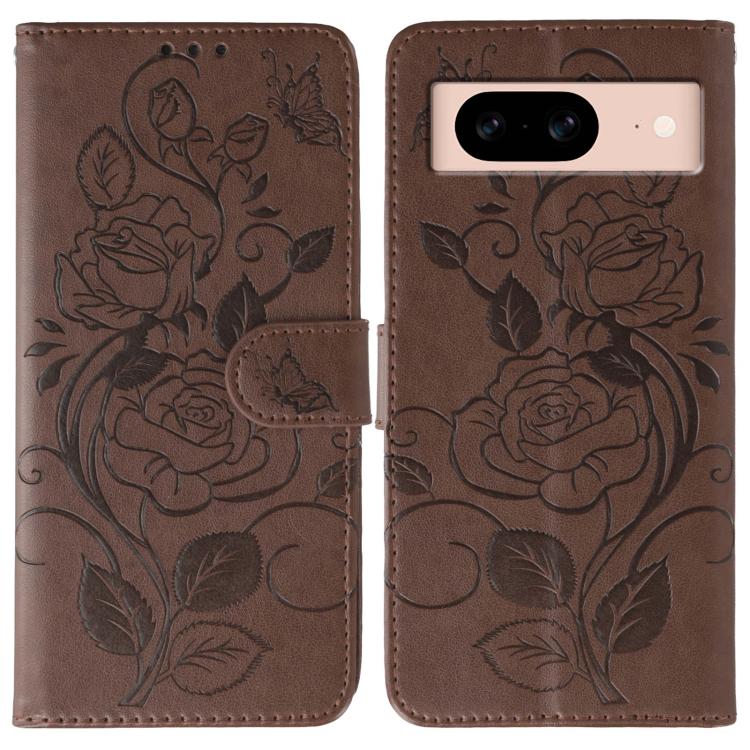 Rose Butterfly Embossed Leather Phone Case