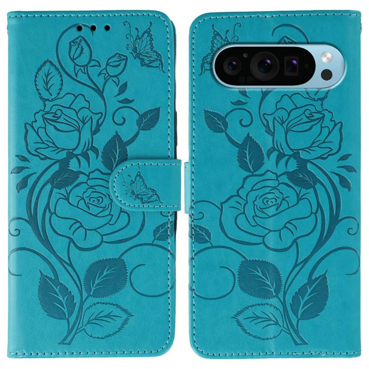 Rose Butterfly Embossed Leather Phone Case