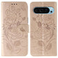 Rose Butterfly Embossed Leather Phone Case