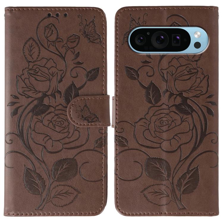 Rose Butterfly Embossed Leather Phone Case