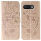 Rose Butterfly Embossed Leather Phone Case