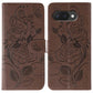 Rose Butterfly Embossed Leather Phone Case