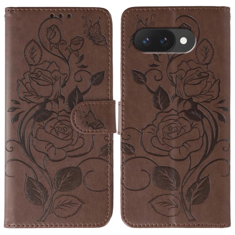 Rose Butterfly Embossed Leather Phone Case