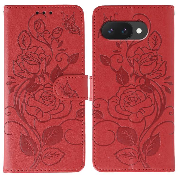 Rose Butterfly Embossed Leather Phone Case