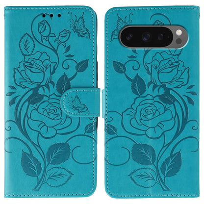 Rose Butterfly Embossed Leather Phone Case