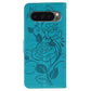 Rose Butterfly Embossed Leather Phone Case