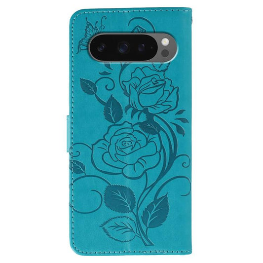 Rose Butterfly Embossed Leather Phone Case