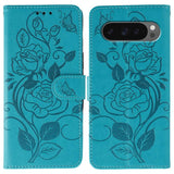 Rose Butterfly Embossed Leather Phone Case