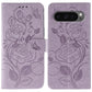 Rose Butterfly Embossed Leather Phone Case