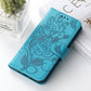 Rose Butterfly Embossed Leather Phone Case