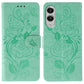 Rose Butterfly Embossed Leather Phone Case