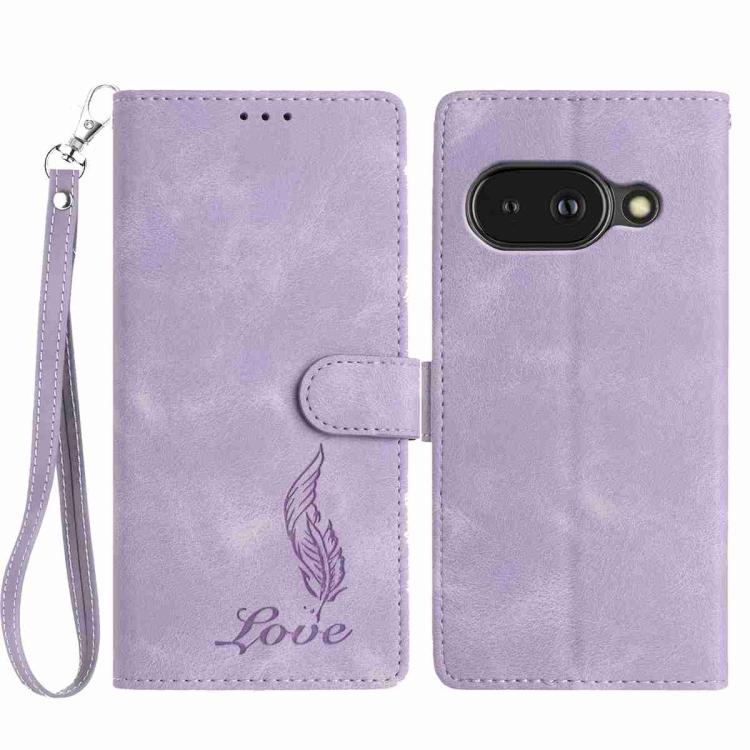 Skin Feel Embossed Feather Leather Phone Case