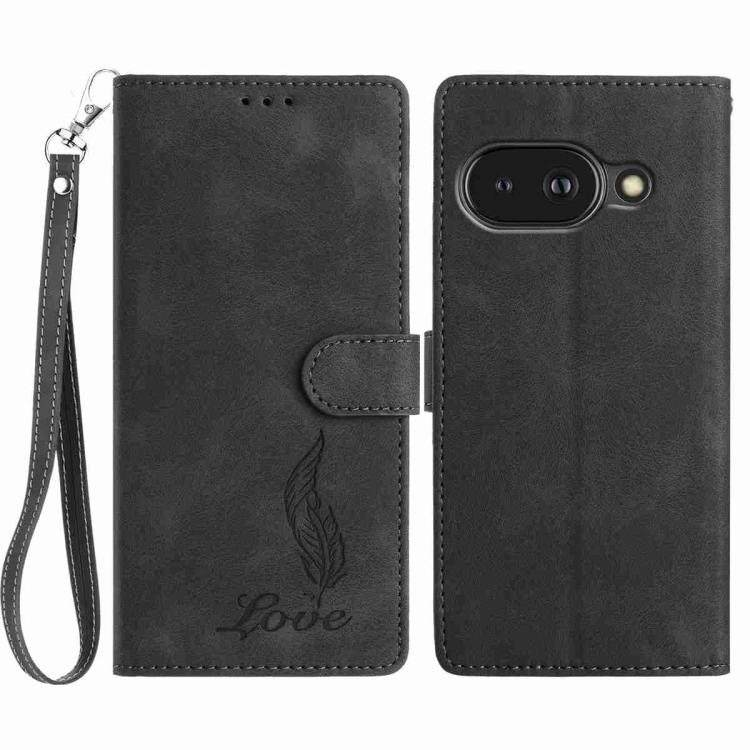 Skin Feel Embossed Feather Leather Phone Case