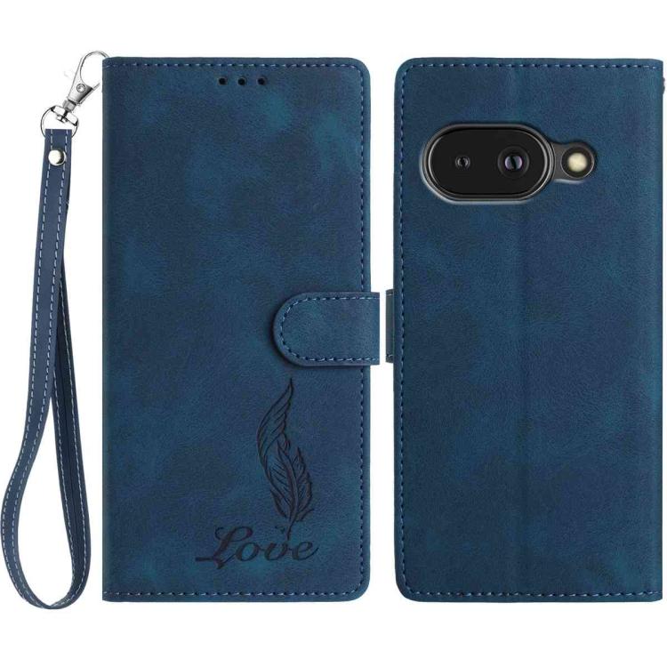 Skin Feel Embossed Feather Leather Phone Case