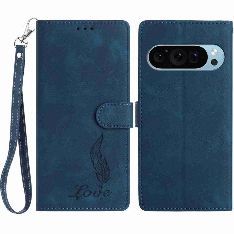 Skin Feel Embossed Feather Leather Phone Case