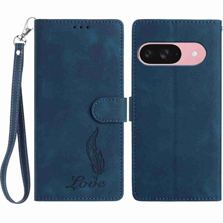 Skin Feel Embossed Feather Leather Phone Case