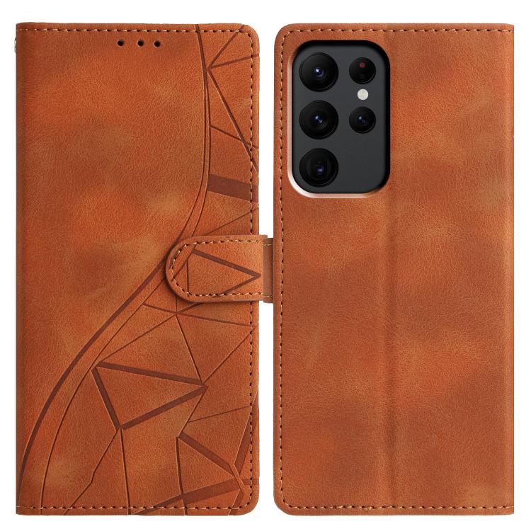 Triangles Embossed Leather Phone Case