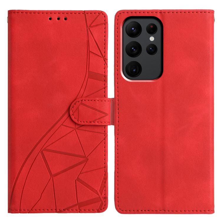 Triangles Embossed Leather Phone Case