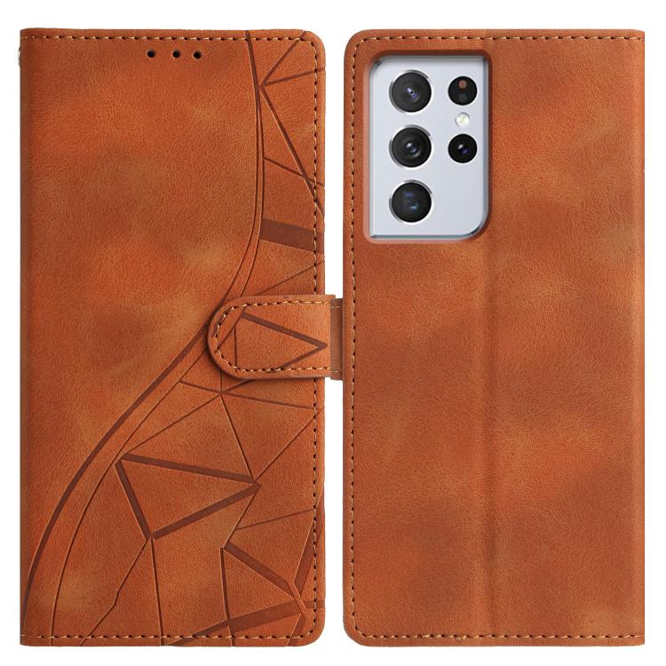 Triangles Embossed Leather Phone Case