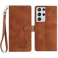 Skin Feel Embossed Feather Leather Phone Case