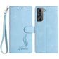 Skin Feel Embossed Feather Leather Phone Case