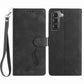 Skin Feel Embossed Feather Leather Phone Case