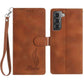 Skin Feel Embossed Feather Leather Phone Case