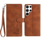 Skin Feel Embossed Feather Leather Phone Case