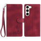 Skin Feel Embossed Feather Leather Phone Case