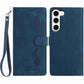 Skin Feel Embossed Feather Leather Phone Case