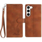 Skin Feel Embossed Feather Leather Phone Case